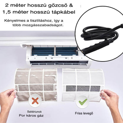 2500 W  Magasnyomású  gőzmosó  kesztyűvel